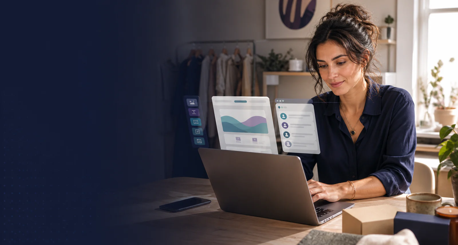 Ecommerce merchant preparing an email campaign with MailYVO